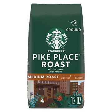Starbucks Pike Place Roast Ground Coffee - 100% Arabica, Smooth & Rich