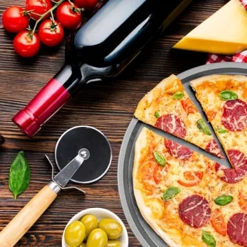 DecorRack 13 Inch Pizza Pan Set - Durable Non-Stick Cookware
