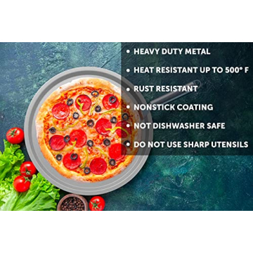 DecorRack 13 Inch Pizza Pan Set - Durable Non-Stick Cookware