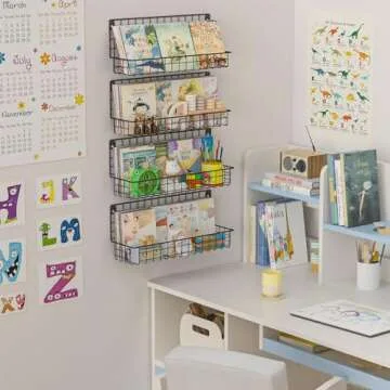 Wall Mounted Kids Bookshelf for Stylish Room Organization