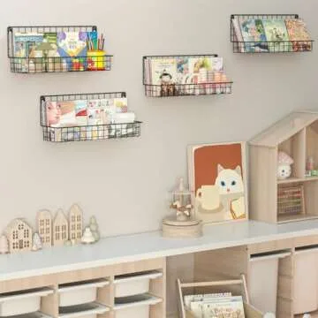 Wall Mounted Kids Bookshelf for Stylish Room Organization