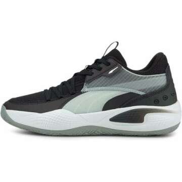 Puma Mens Court Rider Basketball Sneakers - Stylish Black Casual Shoes