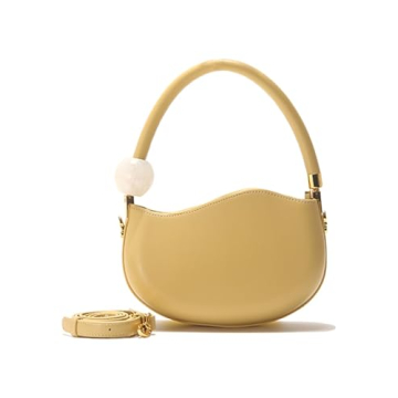 GIGBIRD Women's Pearl Crescent Bag - Stylish PU Leather Crossbody Clutch