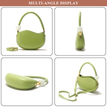 GIGBIRD Pearl Crescent PU Leather Handbag for Women