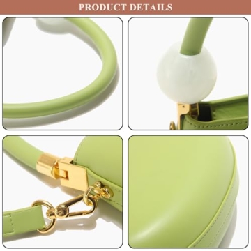 GIGBIRD Pearl Crescent PU Leather Handbag for Women