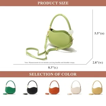 GIGBIRD Pearl Crescent PU Leather Handbag for Women
