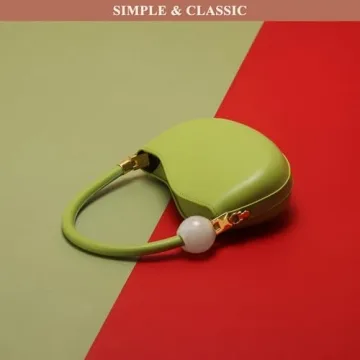 GIGBIRD Pearl Crescent PU Leather Handbag for Women