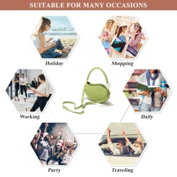 GIGBIRD Pearl Crescent PU Leather Handbag for Women