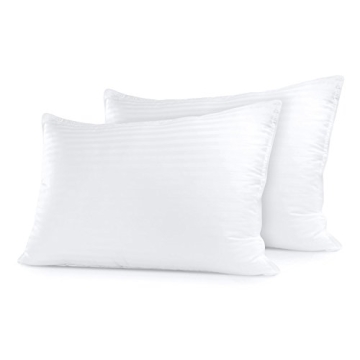 Sleep Restoration Gel Pillow - (2 Pack Queen) Best Hotel Quality Comfortable and Plush Cooling Gel F...