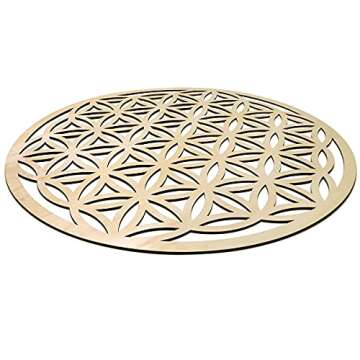 Fourth Level MFG 33" Flower of Life, Sacred Geometry Wood Wall Art, Seed Of Life Sculpture, Zen Home...