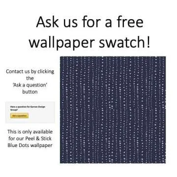 Flipside Peel and Stick Wallpaper - Blue Dots and Stripes. Removable Peel and Stick Vinyl Wall Paper. Each roll is 18 ft. Long x 18 in. Wide