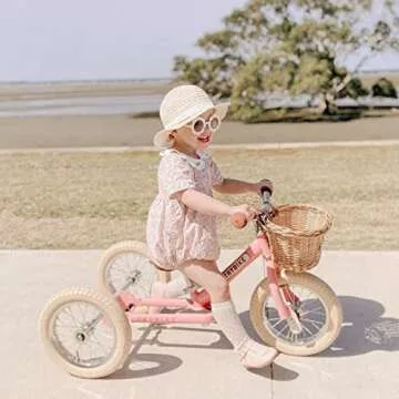 TOSGMLOUS Kids Round Flower Sunglasses with UV400 Protection