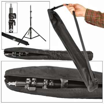 Light Stands PRO Heavy Duty 7'6" Set of Two, with All Metal Locking Collars NOT Plastic by PBL