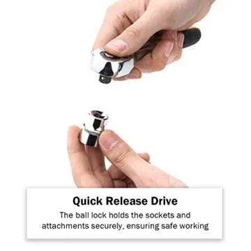 KSEIBI 101230 22-Piece 1/4-Inch Drive Standard Socket and Ratchet Set, Metric and SAE (22 Pack-1/4 Inch)