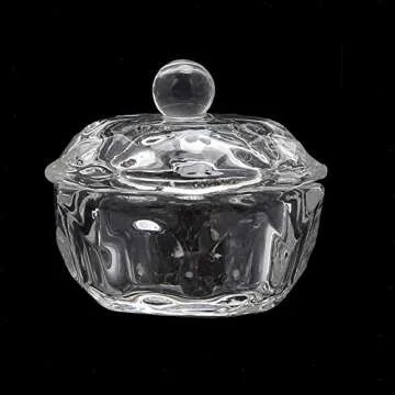 Durable Nail Art Dappen Dish Set with Lids - 2Pcs