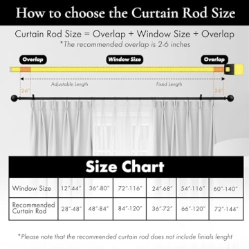 Meriville Durable Ball Curtain Rod - Glossy White, 28-48 Inch