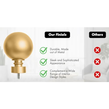 Meriville Durable Ball Curtain Rod - Glossy White, 28-48 Inch