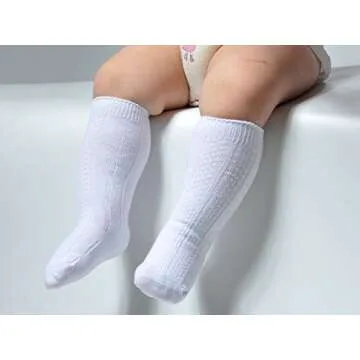 EPEIUS Toddler Seamless Cable Knit Knee High Socks