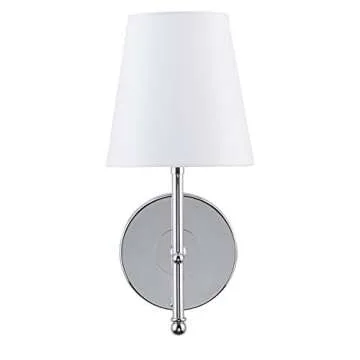 Tamb Wall Sconce w/ Fabric Shade Polished Chrome