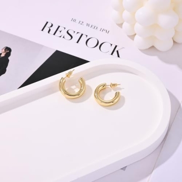 Stylish Gacimy Chunky Gold Hoop Earrings for Women