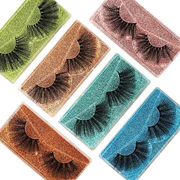 Ruairie 25MM Lashes Wholesale Bulk Long Dramatic 3D Fake Eyelashes Strip Volume Faux Mink Lashes Pack 30 Pairs 6 Styles