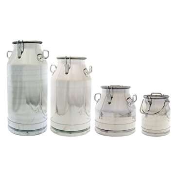 Stainless Steel Milk Transport Cans with Strong, Sealed Lid and Optional Spigot (5 Gallon)