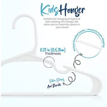 Utopia Home 60 Pack Kids Hangers - Durable Plastic Design