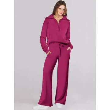 Caracilia Women's 2 Piece Outfits Lounge Sets - Cozy & Chic Sweatshirt