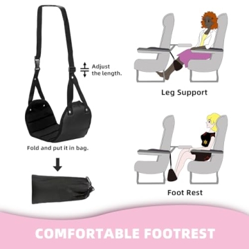 Nenolix 3-in-1 Travel Blanket Pillow Set with Airplane Footrest