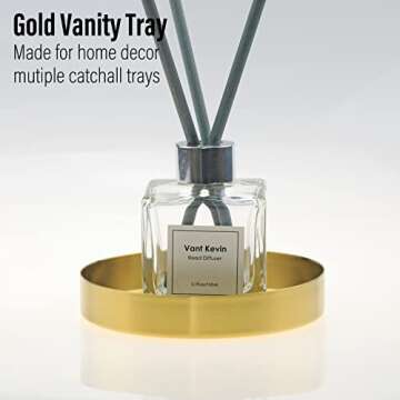 FREELOVE Gold Tray - Decorative Brass Serving Platter