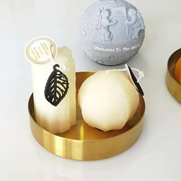 FREELOVE Gold Tray - Decorative Brass Serving Platter