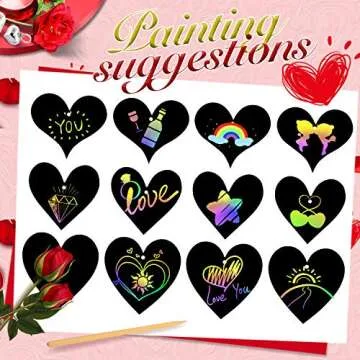 Valentine Crafts Scratch Paper 28pc Creative DIY Set