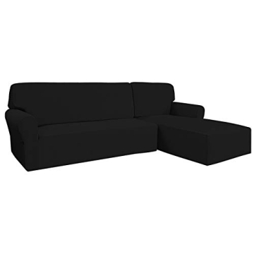 Easy-Going Stretch Sofa Slipcover 2 Pieces L-Shaped Sofa Cover Sectional Couch Cover for Living Room...