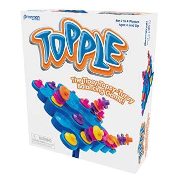 Pressman Toy - Original Topple Board Game Brown