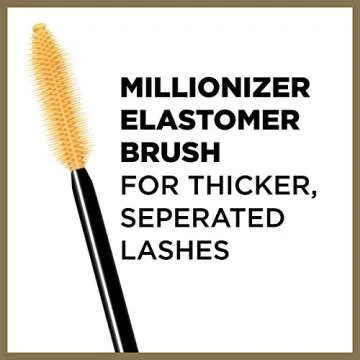L’Oréal Paris Makeup Voluminous Million Lashes Mascara, Volumizing Collagen Infused Eye Makeup, Amplifying Mascara Brush, Washable, Black, 0.32 Fl Oz., 1 Count