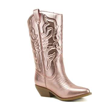 Soda RENO Stylish Women Cowboy Stitched Ankle Boots