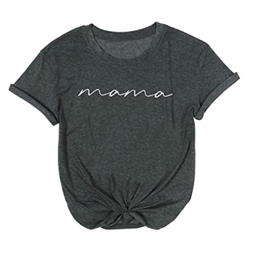 ASTANFY Mama Shirts Women Mama Graphic Tee for Moms