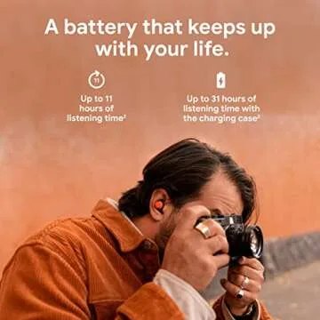 Google Pixel Buds Pro - Noise Canceling Earbuds - Up to 31 Hour Battery Life with Charging Case- Bluetooth Headphones - Compatible with Android - Lemongrass