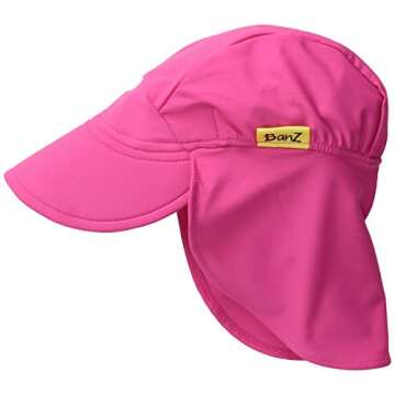 Baby Banz Flap Hat for Newborn Girls - UPF 50+ Sun Protection, Coolgardie Pink