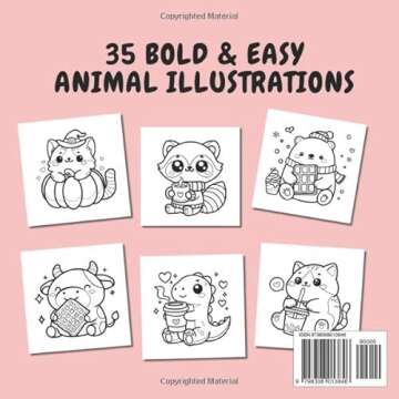 Animals Cute & Funny 3: Bold and Easy Coloring Book for Kids and Adults, 35 Relaxing Stress Relievin...