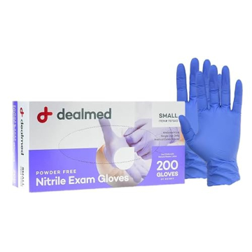 Dealmed Nitrile Exam Gloves 200 Count for Comfort and Safety