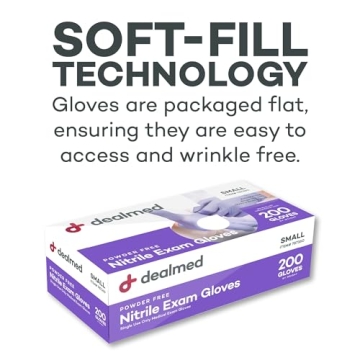 Dealmed Nitrile Exam Gloves 200 Count for Comfort and Safety