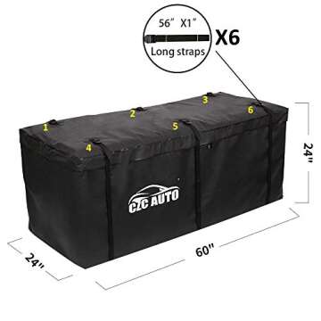 CZC AUTO Waterproof Hitch Cargo Carrier Bag - 20 cu ft