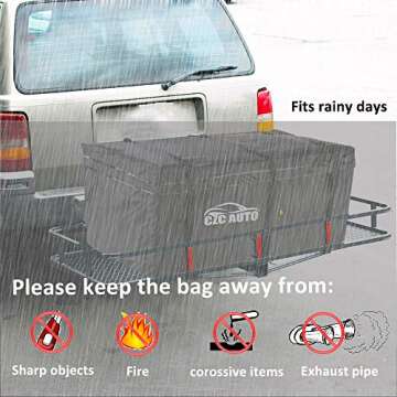 CZC AUTO Waterproof Hitch Cargo Carrier Bag - 20 cu ft