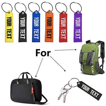 1PCS Personalized Luggage Tag, Customized Travel Suitcases Labels Tags with Stainless Steel Loop for Luggage (Type 2)