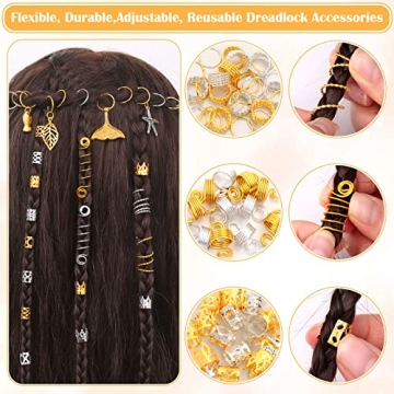 Stylish Hair Jewelry Set - 292 Gold and Silver Accessories