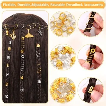 Stylish Hair Jewelry Set - 292 Gold and Silver Accessories