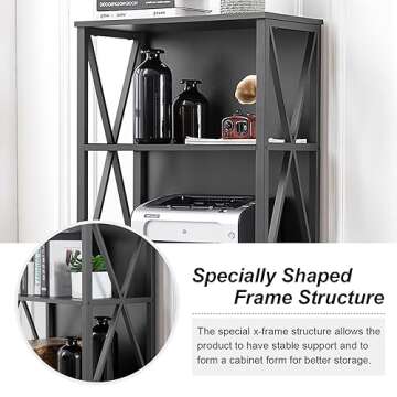 Stylish 6-Tier HOMISSUE Tall Bookshelf for Home & Office