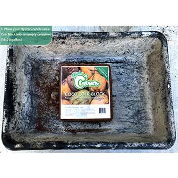 Hydro Crunch CB801-2PK Coco Block 2-Pack Soiless Growing Media, Brown