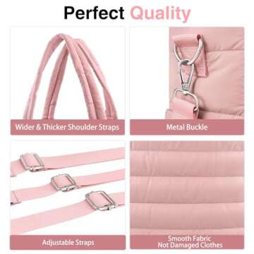 KUBYA Diaper Bag Tote, Baby Diaper Tote Bags Crossbody Hospital Bag Travel Large Mommy Bag, with Silicone Pacifier Case